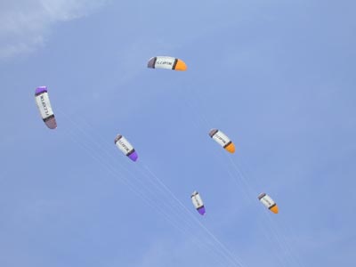 Les voiles de traction du club 