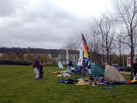 Le camp de base des pilotes